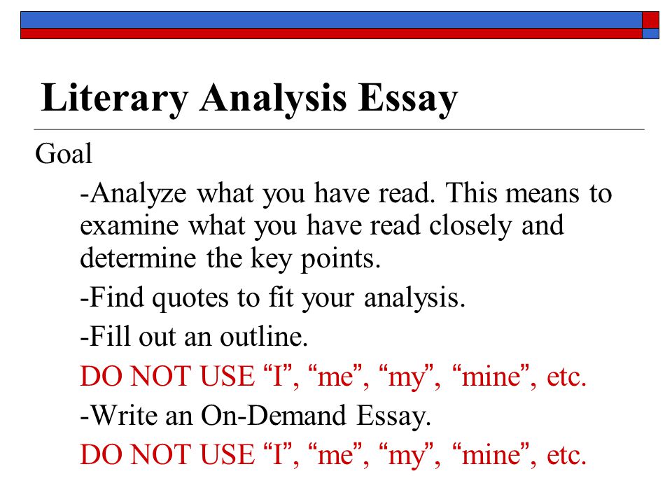 Literature analysis